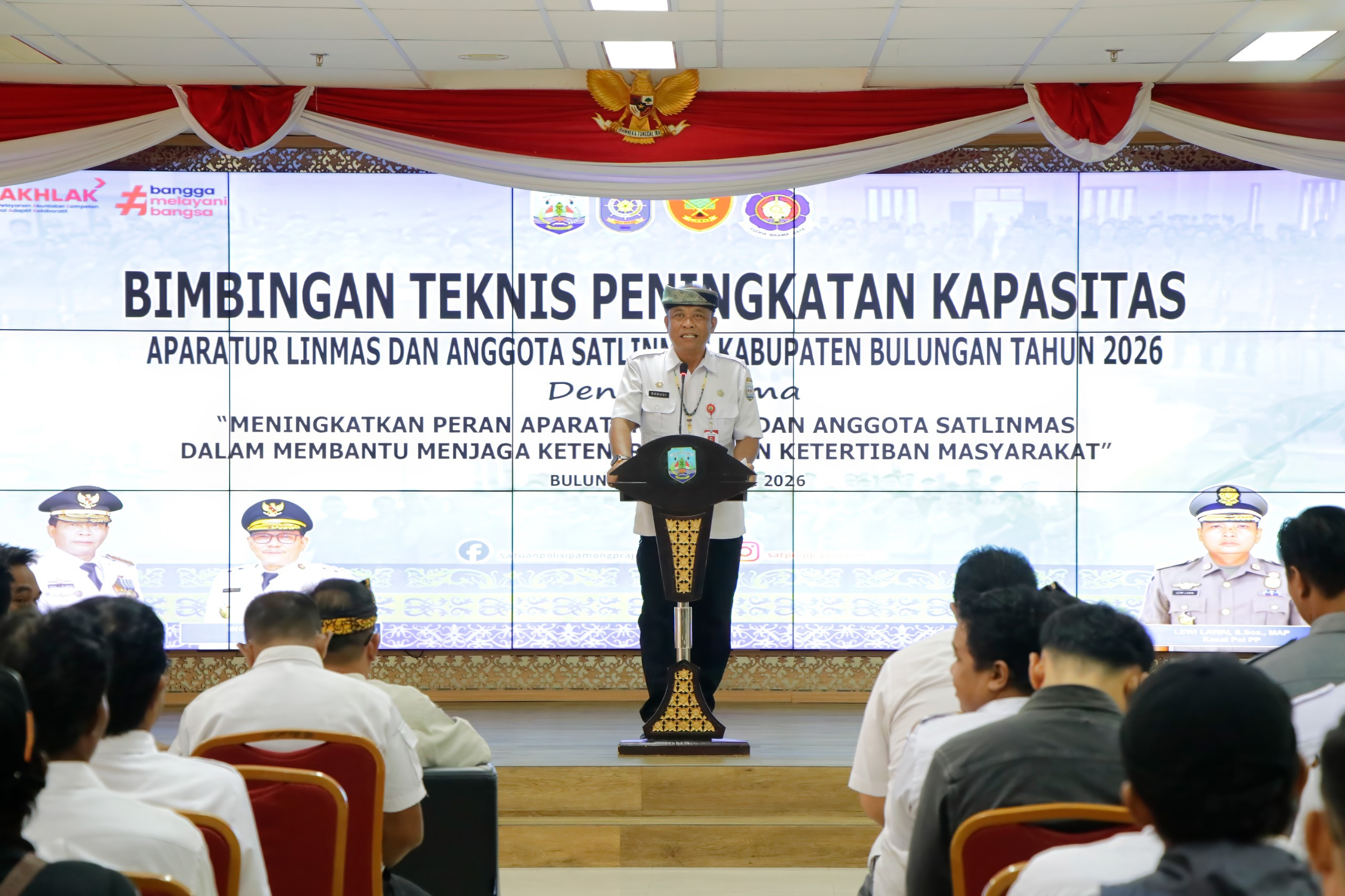 Buka Bimtek Satlinmas Bulungan, Sanusi Tekankan Peran Strategis Linmas 