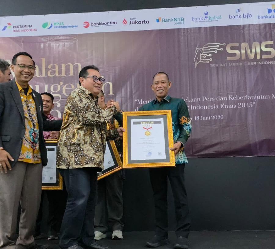 Bupati Bulungan Raih Anugerah Sahabat Pers Indonesia 2026 dari SMSI